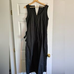 Black Sleeveless Jumpsuit for Casual Occasions 100% COTTON